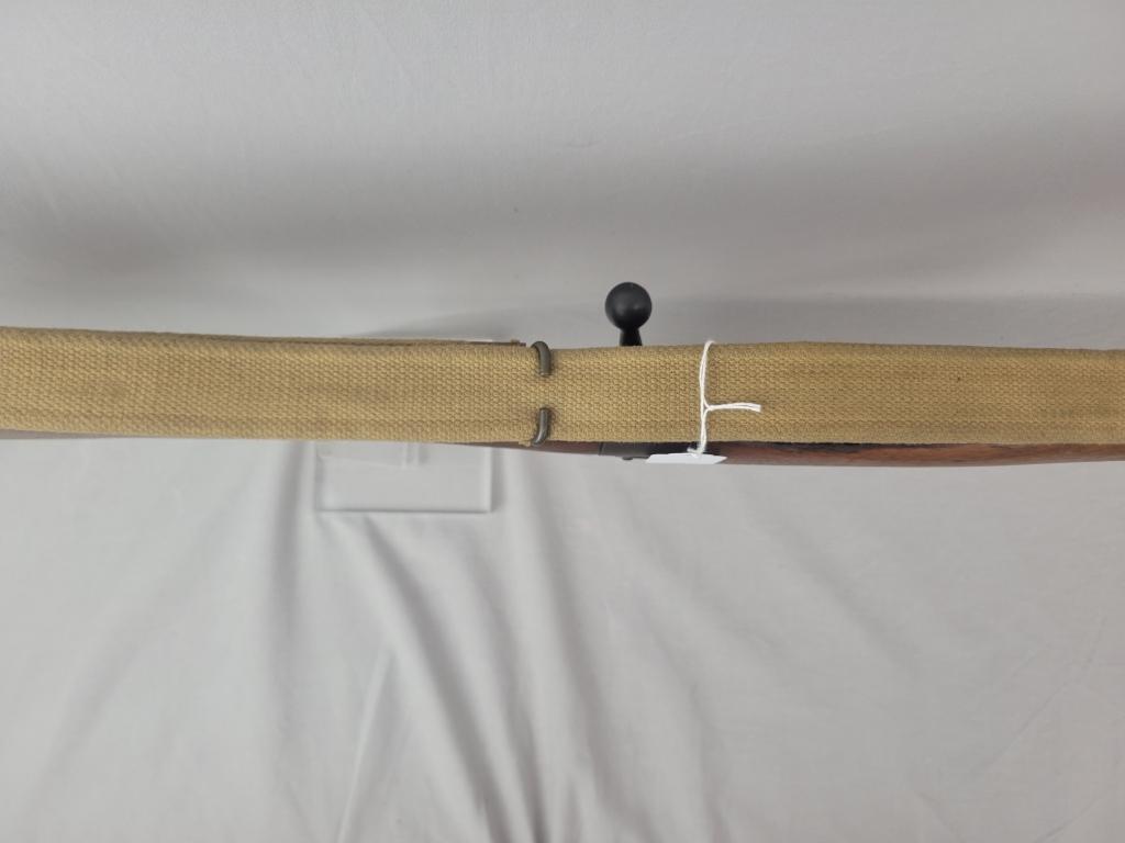 Enfield Rifle Enfield rifle, unknown manufacturer, chambered in .303. Wooden stock and blued barrel