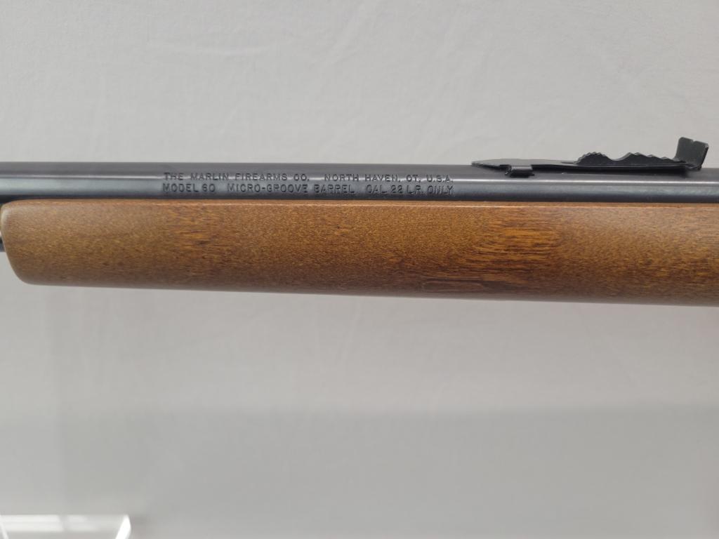 Marlin Model 60 Semi-Auto Rifle Marlin model 60 semi-auto rifle, .22LR, blued barrel and wooden stoc