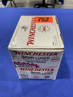200rds, Winchester, 9mm Luger, 115gr FMJ