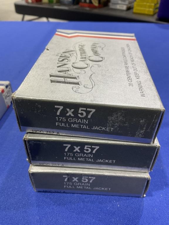 100rds, Hansen Cart. Company, 7x57, 175gr FMJ