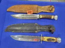 German Made Knives Set of German made knives with stag handles.