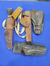 Assortment of Leather Holsters Small assortment of leather holsters.