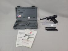Ruger Mark III Ruger Mark III pistol, .22lr, blued with blued frame. Plastic grips, good condition.