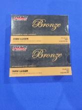 100 Rounds of PMC Bronze 9mm Ammo