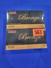 100 rounds of .45 auto ammo, PMC Bronze brand.