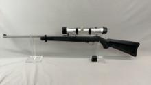 Ruger, Model 10/22, 22lr, Rifle, Nickel Bbl, Extra Clip and Scope