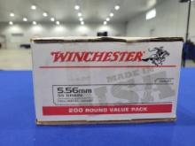 (200) Rounds of Winchester 5.56x45mm Ammo