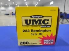 (200) Rounds of Remington UMC 223 Ammo