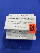 100rds, 7.62x39mm, 123gr FMJ, made in Germany