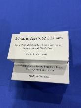 100rds, 7.62x39mm, 123gr FMJ, made in Germany