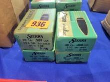 (400) Sierra Brand .30 Cal Bullets 400 total of Sierra brand .30 call bullets, 165 and 150 grain.