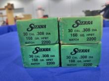 (400) Sierra .30 Cal Bullets 400 total Sierra .30 cal, .308 bullets, 168 grain