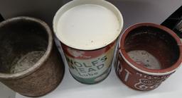 Wolfs Head Lube Can,  RT 66 Candle Holders