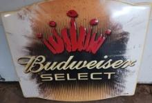 Budweiser Select Hood Embossed Sign