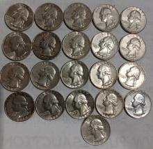 1964 Silver Quarters QTY 21 ONE MONEY