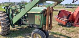 John Deere 3010 Narrow front, front push blade, gas, non running
