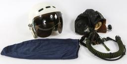 RUSSIAN PILOT ZSH-3 FLIGHT HELMET & KM32 OXY MASK