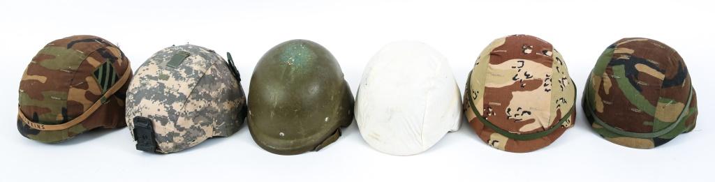 US ARMY PASGT & ACU COMBAT HELMET LOT OF 6