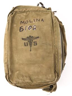 VIETNAM WAR US ARMY M5 FIELD MEDICAL BAG LOT OF 2