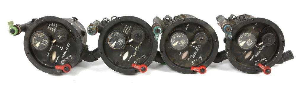 US NAVY PILOT OXYGEN MASK BENDIX REGULATOR LOT