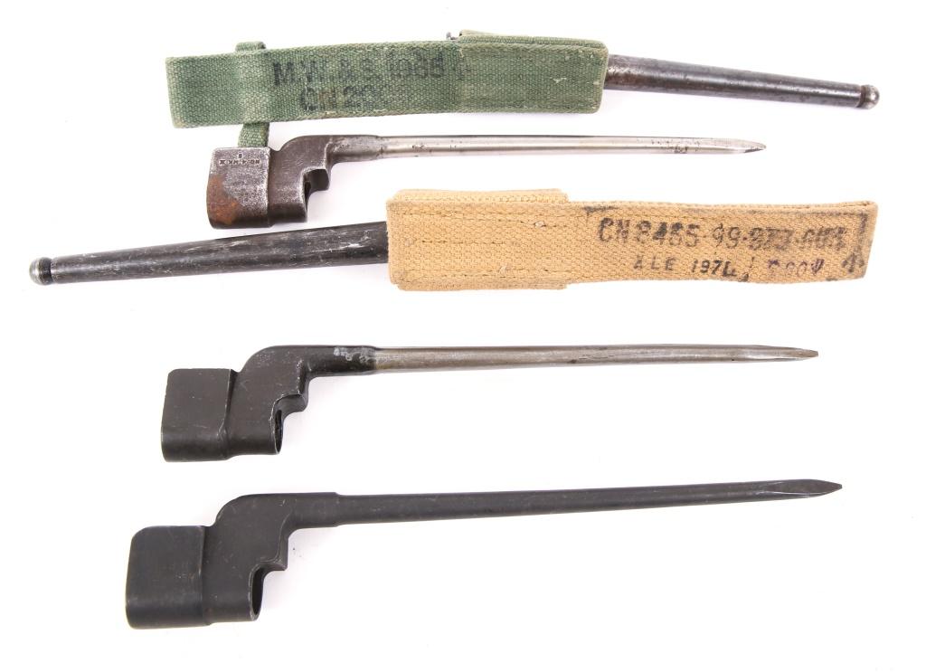 COLD WAR BRITISH L1A3 & NO4 MKII SPIKE BAYONET LOT