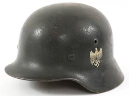 WWII GERMAN ARMY M40 SINGLE DECAL COMBAT HELMET