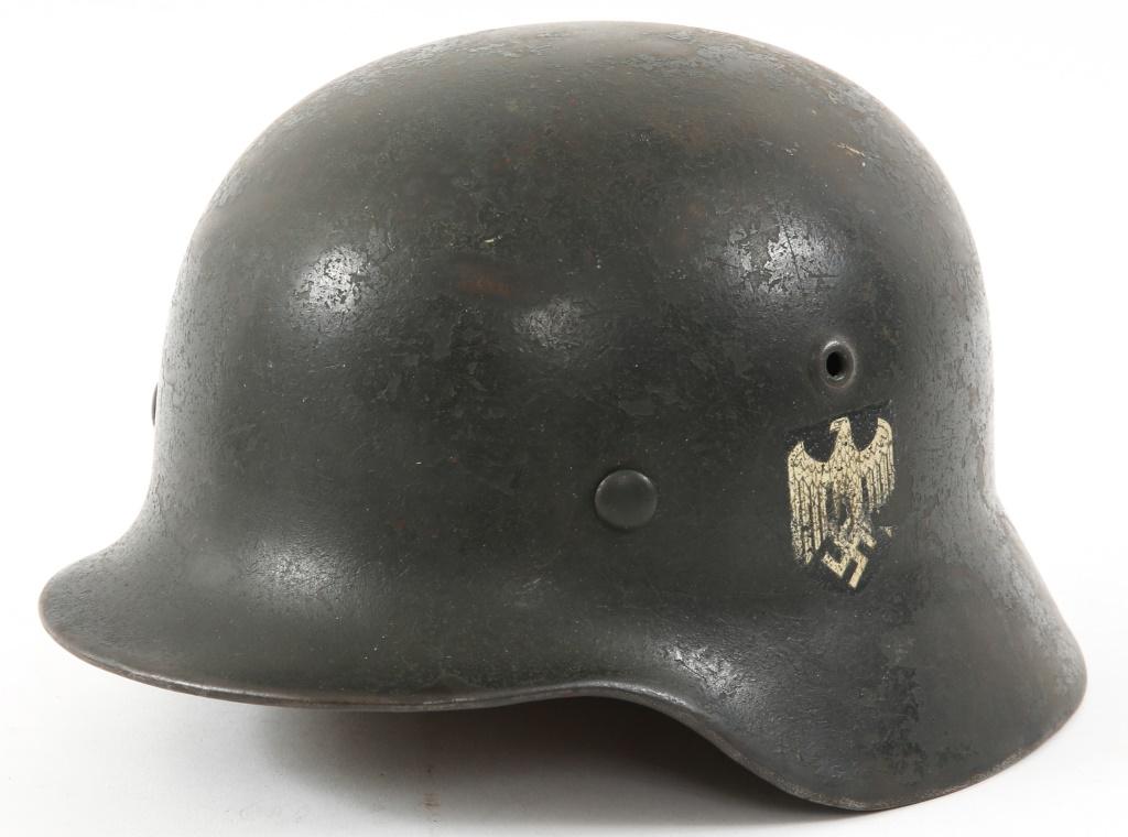 WWII GERMAN ARMY M40 SINGLE DECAL COMBAT HELMET