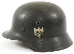 WWII GERMAN ARMY M40 SINGLE DECAL COMBAT HELMET