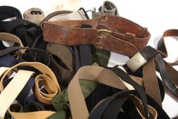 WWII - PRESENT WORLD MILITARY BELT LARGE MIXED LOT
