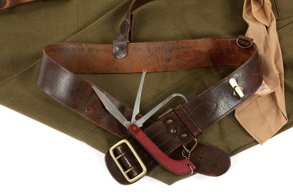 WWII POLISH OFFICER DRESS UNIFORM NAMED GROUPING
