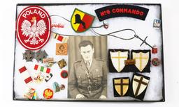 WWII POLISH OFFICER DRESS UNIFORM NAMED GROUPING