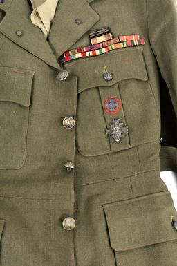 WWII POLISH OFFICER DRESS UNIFORM NAMED GROUPING
