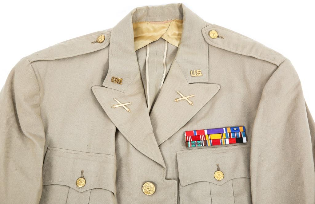 WWII US ARMY OFFICER DRESS UNIFORM LOT OF 2