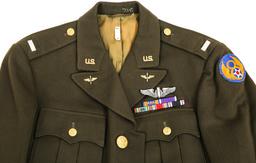 WWII US ARMY OFFICER DRESS UNIFORM LOT OF 2