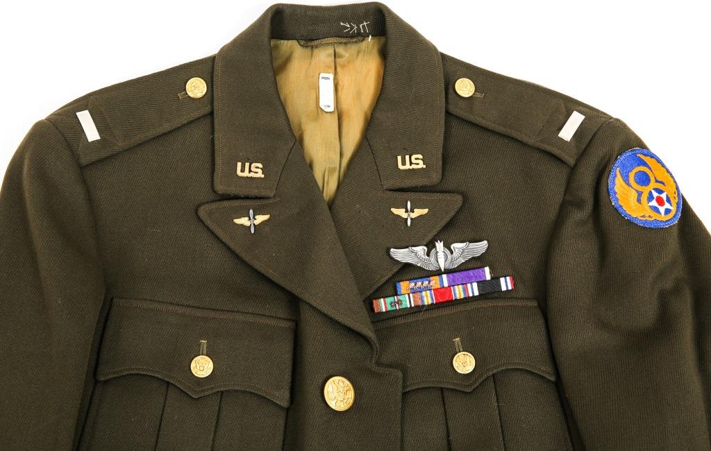 WWII US ARMY OFFICER DRESS UNIFORM LOT OF 2