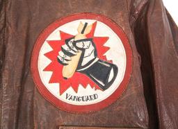WWII 10th AAF 493rd BOMB SQ A2 FLIGHT JACKET