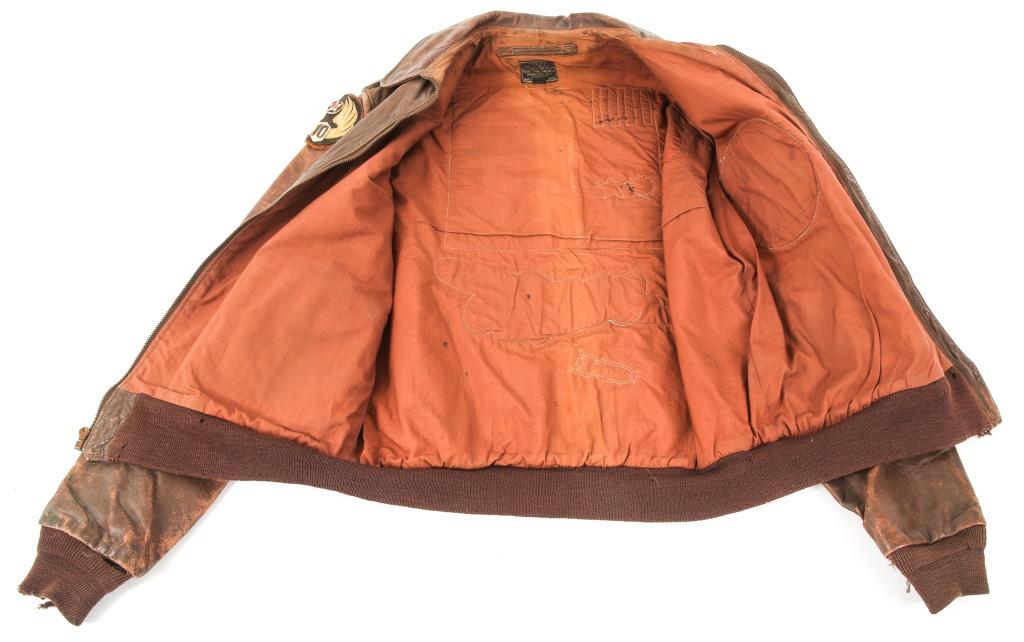 WWII 10th AAF 493rd BOMB SQ A2 FLIGHT JACKET