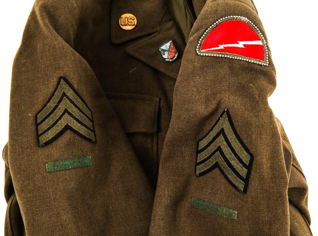 WWII US ARMY EM / NCO DRESS UNIFORM LOT OF 2