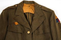 WWII US ARMY EM / NCO DRESS UNIFORM LOT OF 2