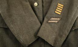 WWII US ARMY EM / NCO DRESS UNIFORM LOT OF 2