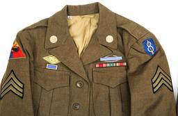 WWII US ARMY NCO DRESS UNIFORM LOT OF 2