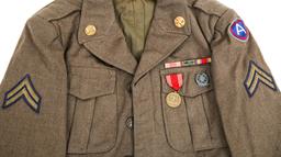 WWII US ARMY NCO DRESS UNIFORM LOT OF 2