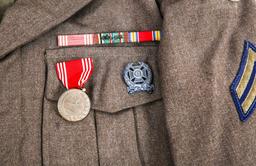 WWII US ARMY NCO DRESS UNIFORM LOT OF 2