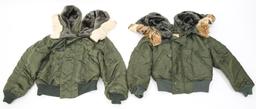 US AIR FORCE AIRCREW N-2B FLIGHT JACKET LOT OF 2
