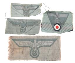 WWII GERMAN ARMY EAGLE & PATCH LOT OF 10