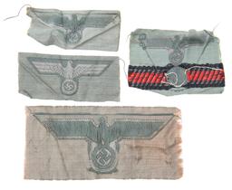WWII GERMAN ARMY EAGLE & PATCH LOT OF 10