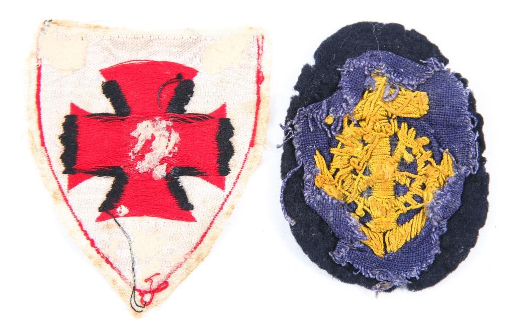WWII GERMAN ARMY EAGLE & PATCH LOT OF 10