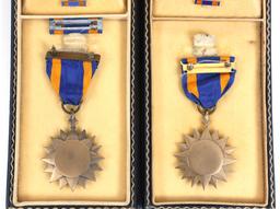 WWII US AAF AIR MEDAL WITH CASE LOT OF 2