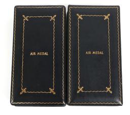 WWII US AAF AIR MEDAL WITH CASE LOT OF 2