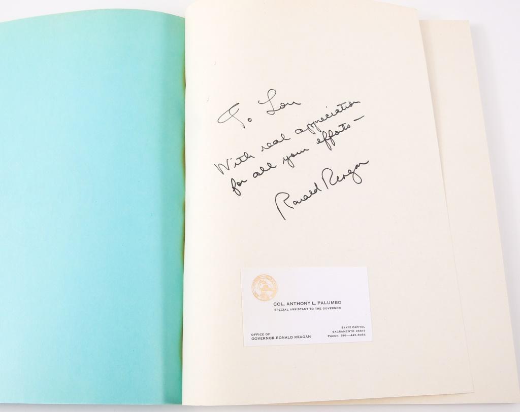 CRIME REPORT SIGNED BY CA GOVERNOR RONALD REAGAN